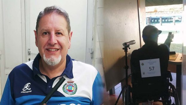 José Luis Martínez en la prueba de tiro